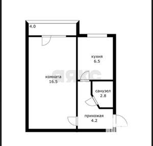 1-к квартира, вторичка, 30м2, 2/5 этаж