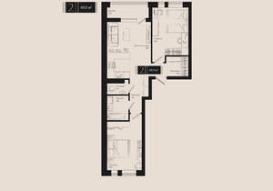 2-к квартира, вторичка, 65м2, 6/18 этаж