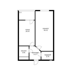 1-к квартира, вторичка, 40м2, 24/25 этаж