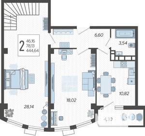 3-к квартира, вторичка, 450м2, 14/14 этаж