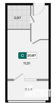 Студия квартира, вторичка, 21м2, 17/18 этаж
