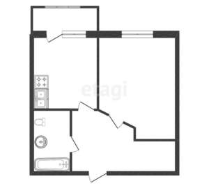 1-к квартира, вторичка, 50м2, 3/3 этаж