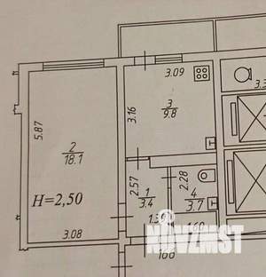 1-к квартира, вторичка, 38м2, 14/16 этаж