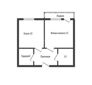 1-к квартира, вторичка, 34м2, 2/3 этаж