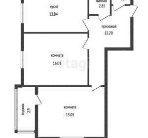 2-к квартира, вторичка, 60м2, 4/17 этаж