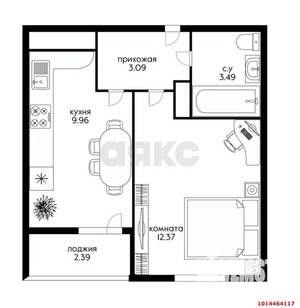 1-к квартира, вторичка, 31м2, 6/25 этаж