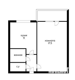 1-к квартира, вторичка, 32м2, 2/10 этаж