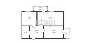 2-к квартира, вторичка, 50м2, 22/22 этаж