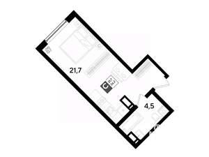 Студия квартира, вторичка, 26м2, 11/16 этаж