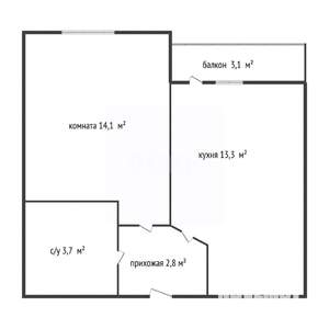 1-к квартира, вторичка, 34м2, 17/25 этаж