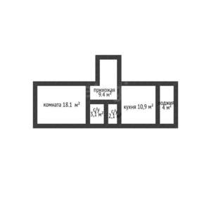 1-к квартира, вторичка, 44м2, 14/18 этаж