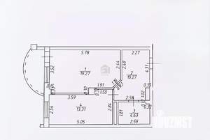1-к квартира, вторичка, 48м2, 10/12 этаж