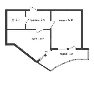 1-к квартира, вторичка, 37м2, 7/24 этаж