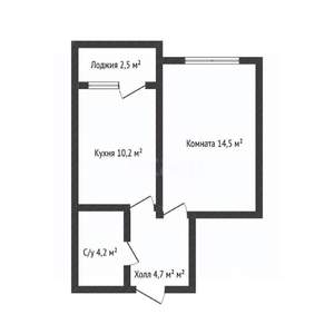 1-к квартира, вторичка, 34м2, 1/16 этаж