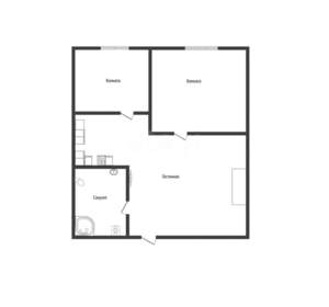 2-к квартира, вторичка, 41м2, 17/17 этаж