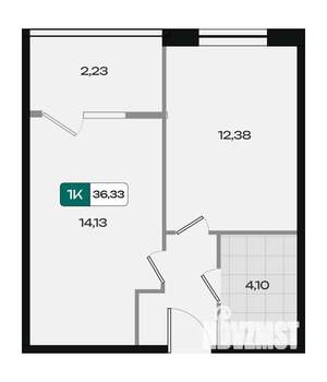 1-к квартира, вторичка, 36м2, 4/18 этаж