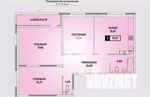 3-к квартира, вторичка, 79м2, 5/18 этаж