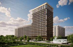 1-к квартира, строящийся дом, 39м2, 2/9 этаж