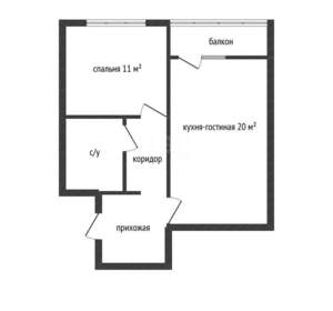 1-к квартира, вторичка, 41м2, 4/16 этаж