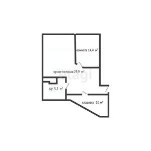 2-к квартира, вторичка, 51м2, 18/18 этаж
