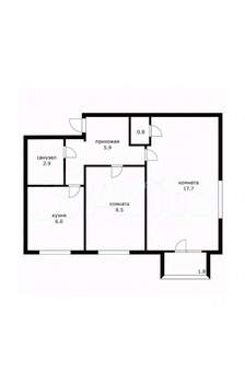 2-к квартира, вторичка, 42м2, 3/5 этаж