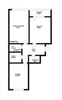 2-к квартира, вторичка, 78м2, 3/18 этаж