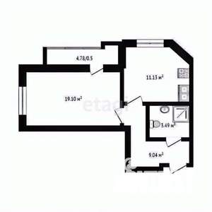 1-к квартира, вторичка, 42м2, 11/17 этаж