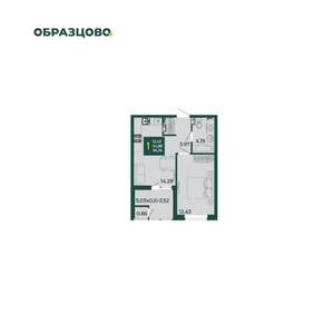 1-к квартира, вторичка, 38м2, 3/18 этаж