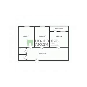 2-к квартира, вторичка, 55м2, 1/24 этаж