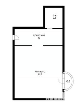 Студия квартира, вторичка, 30м2, 7/7 этаж