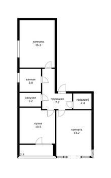 2-к квартира, вторичка, 54м2, 12/13 этаж