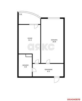 1-к квартира, вторичка, 40м2, 4/19 этаж
