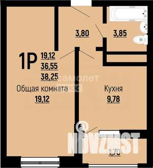 1-к квартира, вторичка, 37м2, 23/24 этаж
