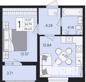 1-к квартира, вторичка, 37м2, 2/8 этаж