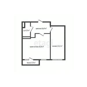 2-к квартира, вторичка, 65м2, 15/18 этаж