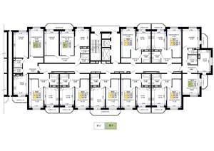 1-к квартира, вторичка, 45м2, 7/19 этаж