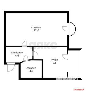 1-к квартира, вторичка, 41м2, 3/6 этаж