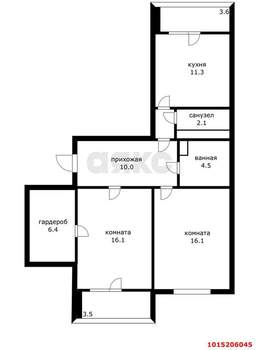2-к квартира, вторичка, 75м2, 16/16 этаж