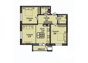 2-к квартира, вторичка, 71м2, 7/18 этаж