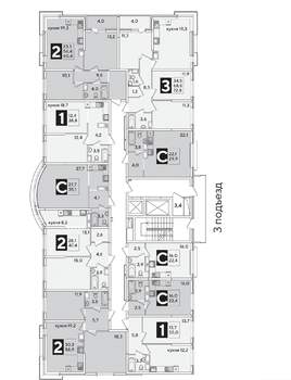 Студия квартира, вторичка, 30м2, 14/16 этаж