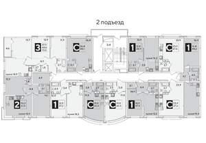 1-к квартира, вторичка, 44м2, 8/16 этаж
