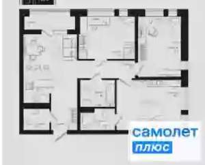 3-к квартира, вторичка, 79м2, 4/18 этаж