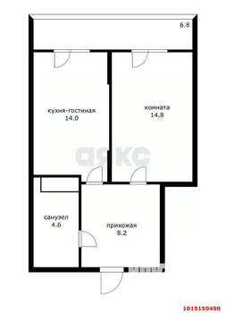 1-к квартира, сданный дом, 45м2, 17/24 этаж