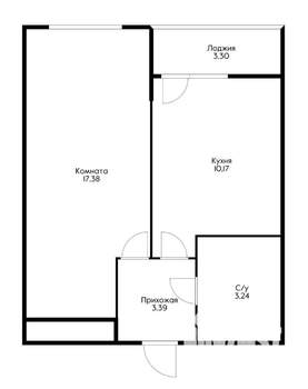 1-к квартира, вторичка, 37м2, 15/24 этаж