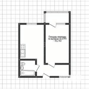1-к квартира, вторичка, 36м2, 11/24 этаж