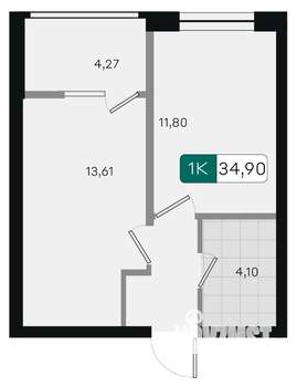 1-к квартира, вторичка, 35м2, 5/9 этаж