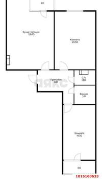3-к квартира, сданный дом, 83м2, 13/19 этаж