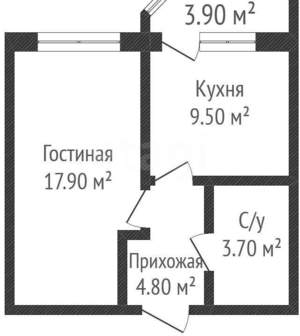 1-к квартира, вторичка, 36м2, 14/16 этаж