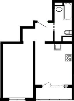1-к квартира, строящийся дом, 35м2, 4/25 этаж