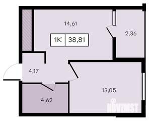 1-к квартира, вторичка, 39м2, 7/8 этаж